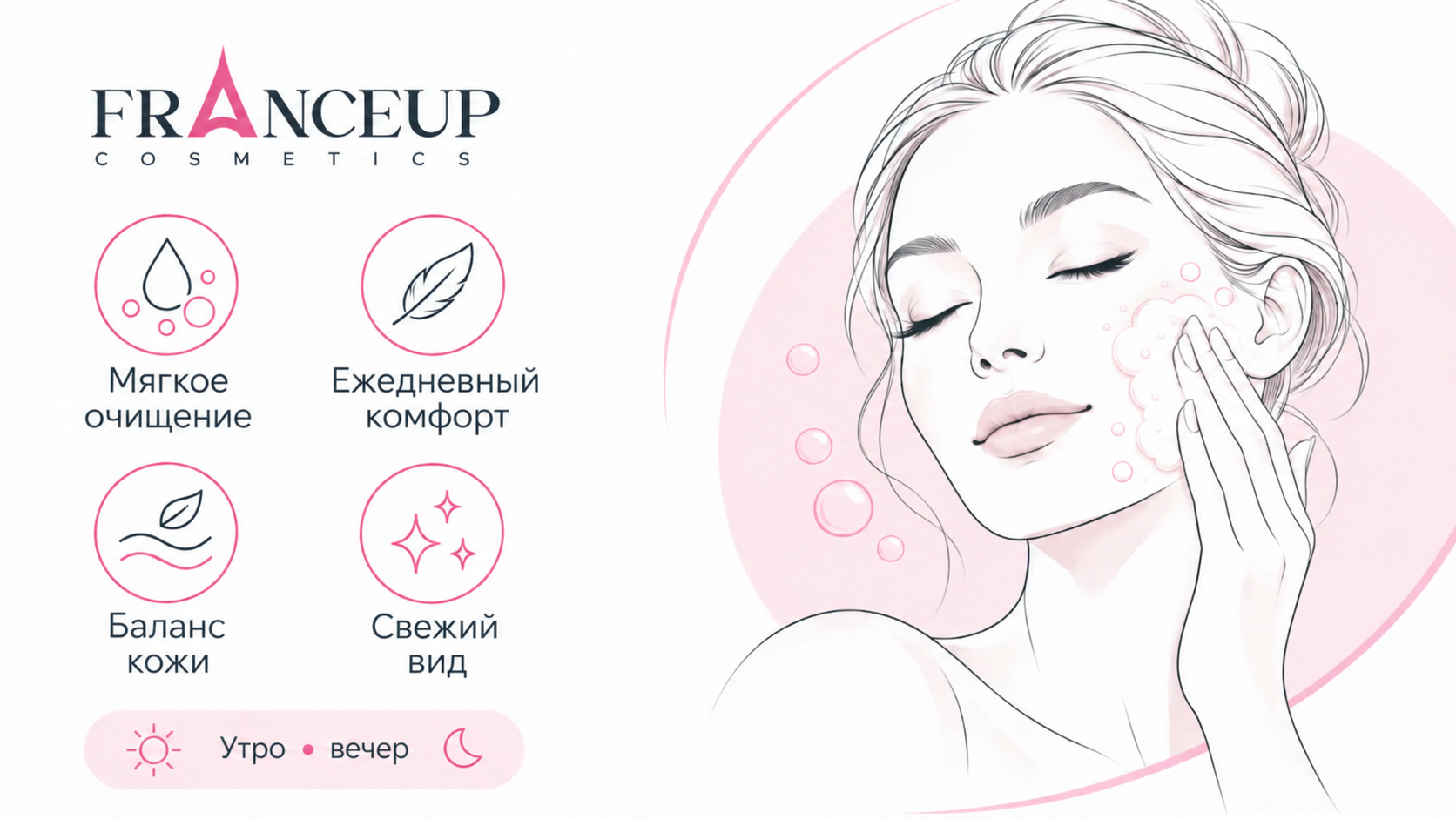 Профессиональные средства для очищения кожи лица от FranceUp